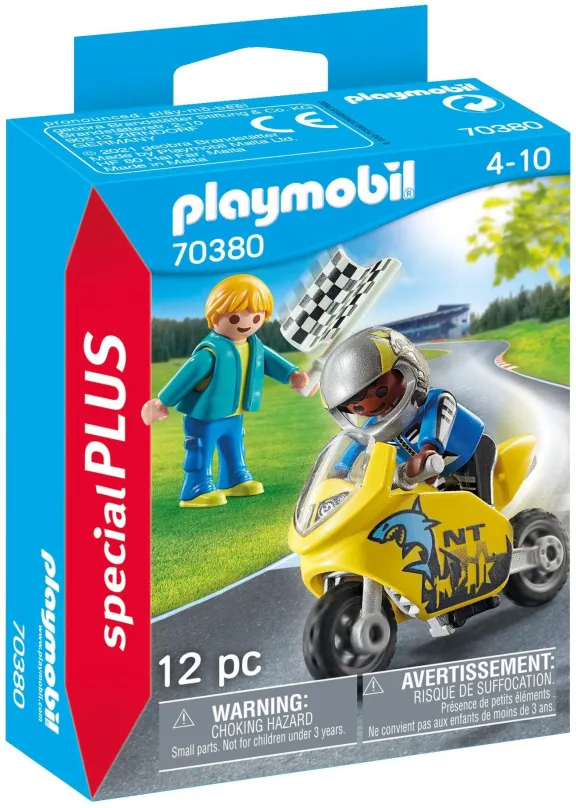 Figúrka Playmobil 70380 Chlapci so závodnou motorkou