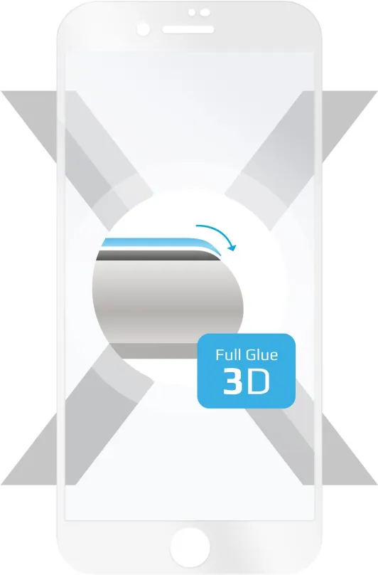Ochranné sklo FIXED 3D Full-Cover pre Apple iPhone 6/6S/7/8/SE (2020/2022) biele