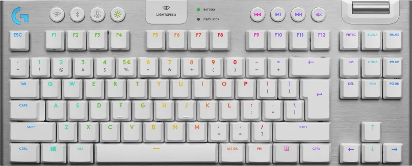 Herná klávesnica Logitech G915 LIGHTSPEED TKL GL Tactile, biela - US INTL