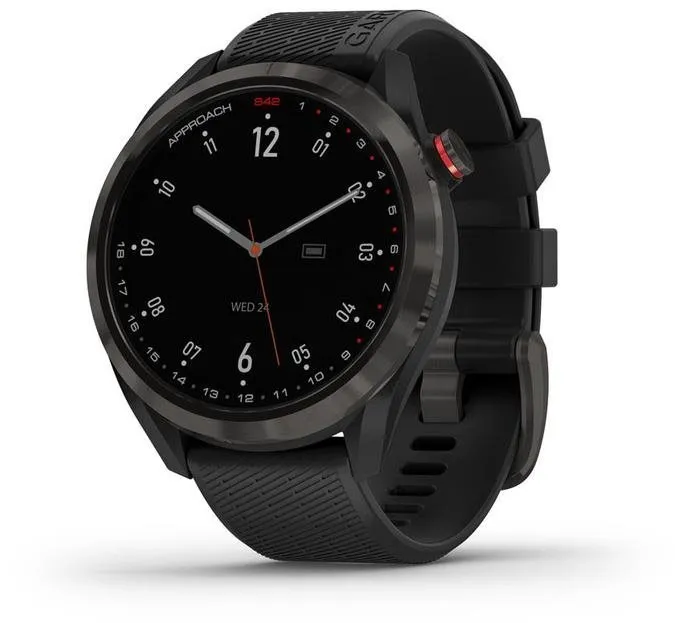 Chytré hodinky Garmin Approach S42 Gray/Black Silicone Band, pre mužov aj ženy, transflekt