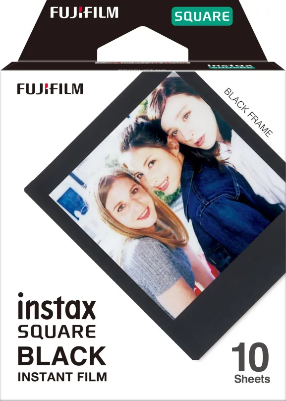 Fotopapier FujiFilm film instax square Black frame 10 ks
