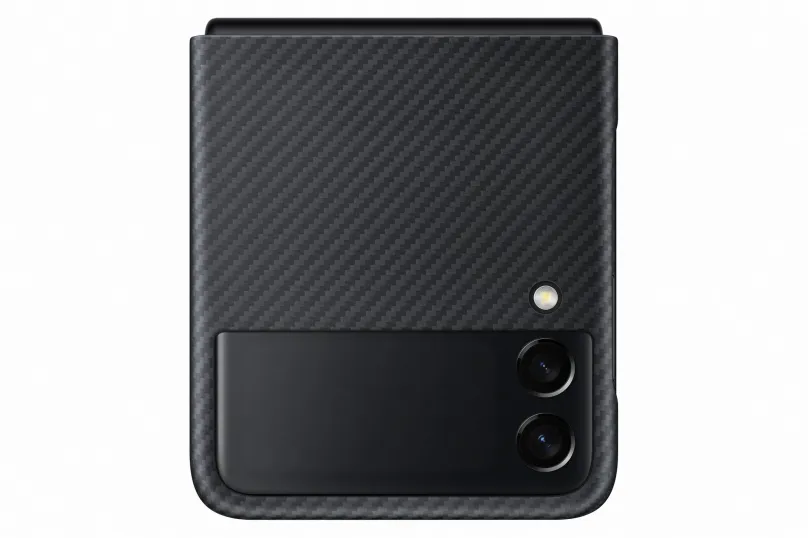 Kryt na mobil Samsung kryt z aramidového vlákna pre Galaxy Z Flip3 čierny
