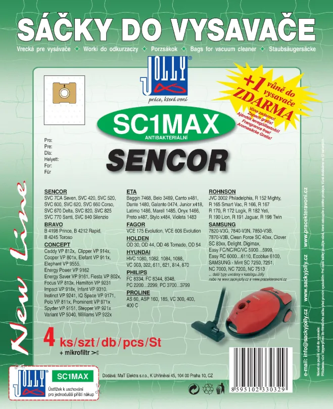 Vrecká do vysávača Vrecká do vysávača SC1 MAX - textilné - vôňa Škorica