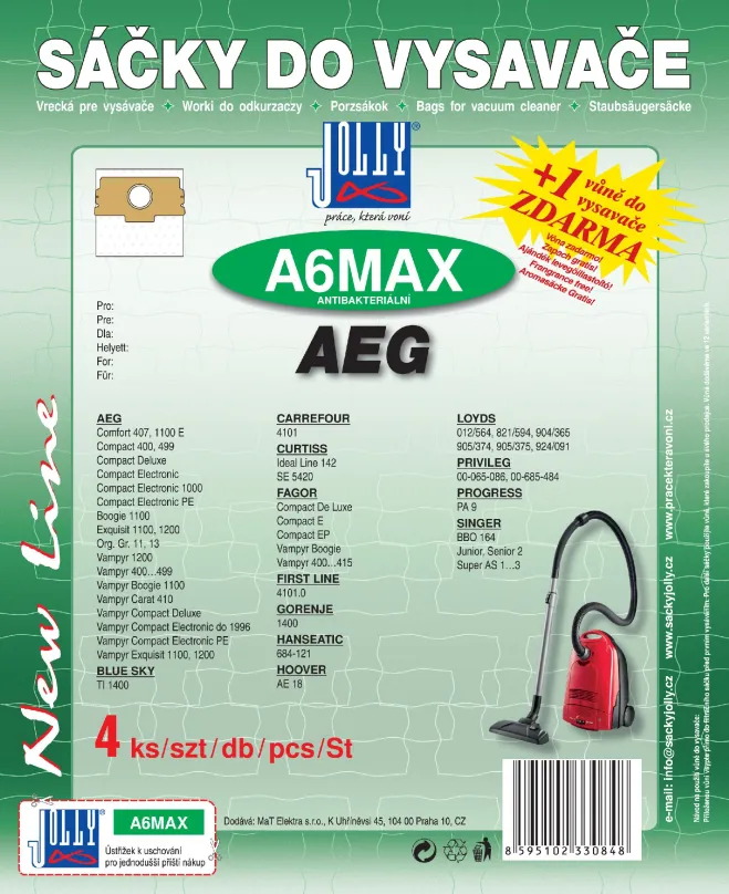 Vrecká do vysávača Vrecká do vysávača A6 MAX - textilné