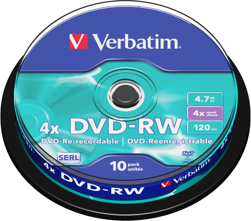 Médiá VERBATIM DVD-RW SERL 4,7 GB, 4x, spindle 10 ks
