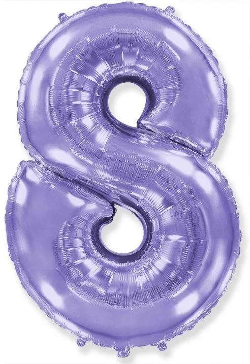 Balóniky Balón fóliový číslica fialová - lila 102 cm - 8