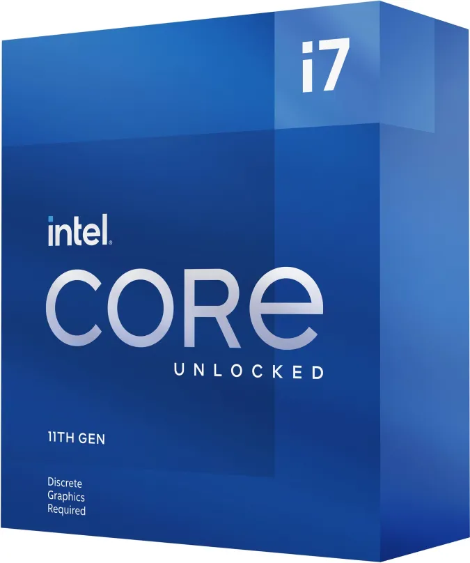 Procesor Intel Core i7-11700KF, 8 jadrový, 16 vlákien, 3,6 GHz (TDP 125W), Boost 5 GHz, 16
