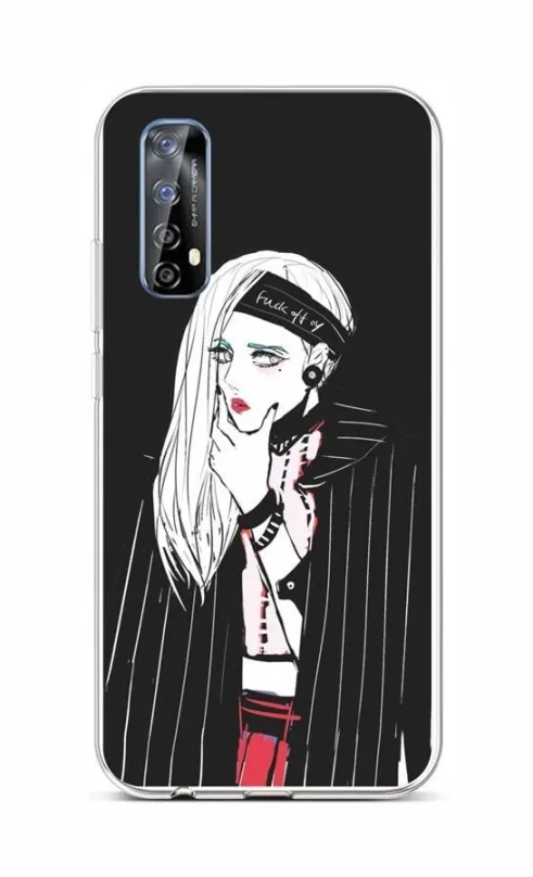 Kryt na mobil TopQ Realme 7 silikón Dark Girl 62041
