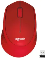 Myš Logitech Wireless Mouse M330 Silent Plus, červená, bezdrôtová, optická, pre pravákov,