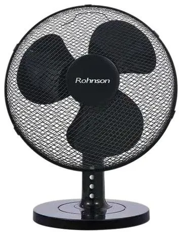 Ventilátor Rohnson R-8371, stolný, nastaviteľný uhol sklonu, čierna farba, priemer lopate