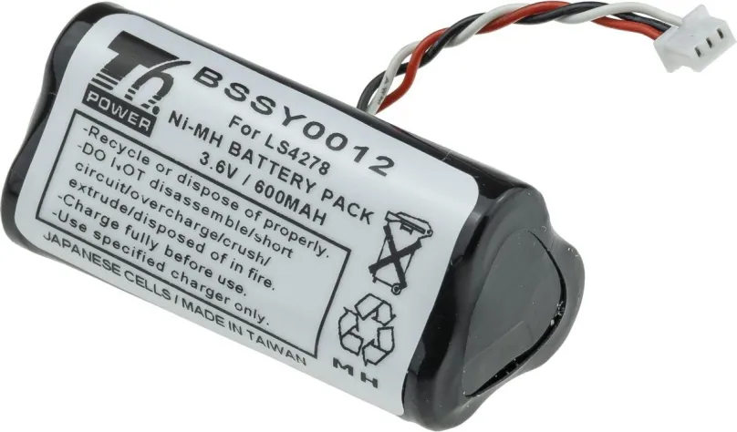 Nabíjacia batéria T6 Power pre čítačku čiarových kódov Motorola BTRY-LS42RAA0E-01, Ni-MH, 600 mAh (2,16 Wh), 3,6 V