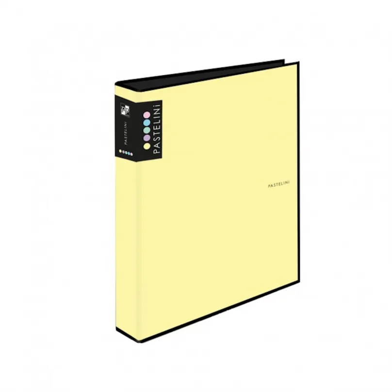 Šanón PASTELINI štvorkrúžkový, A4, 4 cm, žltý