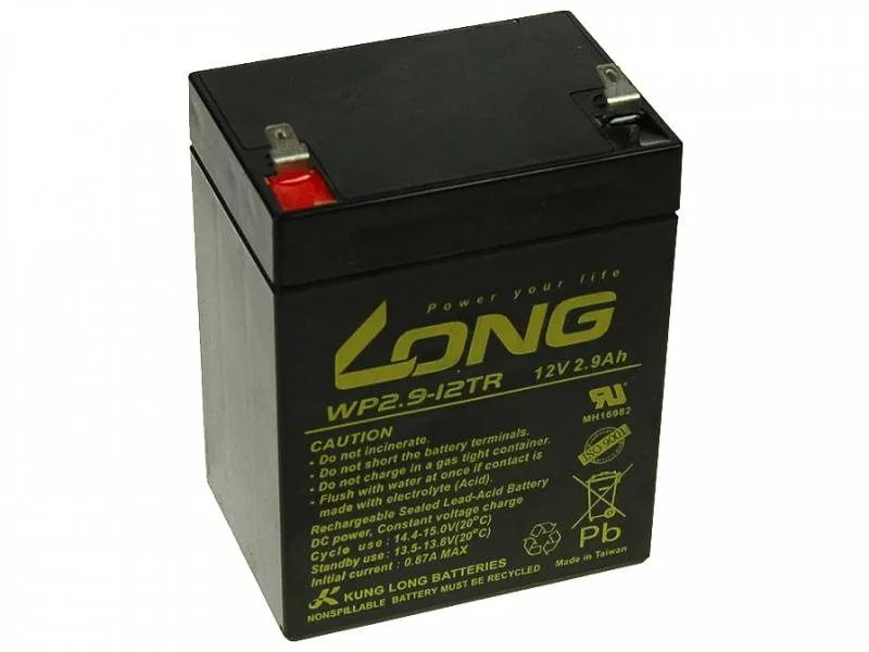 Batéria pre záložné zdroje Long 12V 2.9Ah olovený akumulátor F1 (WP2.9-12TR)