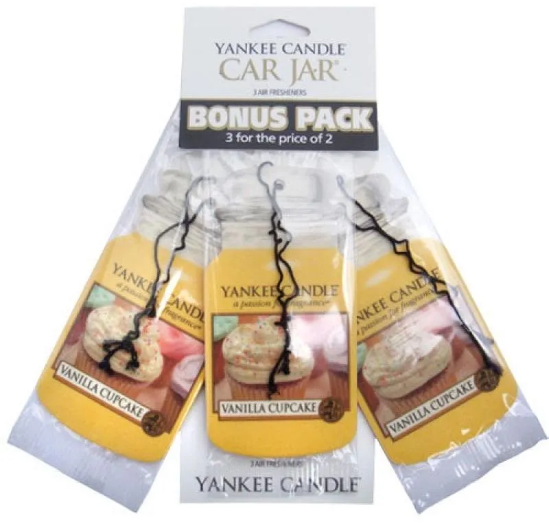 Vôňa do auta YANKEE CANDLE Vanilla Cupcake 3-PACK 42 g