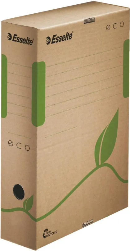 Archivačná krabica ESSELTE ECO, 8 x 32.7 x 23.3 cm, hnedo/zelená - 1 ks v balení