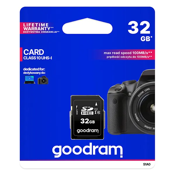 Goodram pamäťová karta Secure Digital Card, 32GB, SDHC, S1A0-0320R12, UHS-I U1 (Class 10)