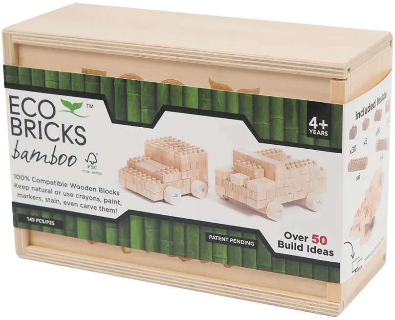 Stavebnica Once Kids Eco-Bricks Bambus 145 dielov