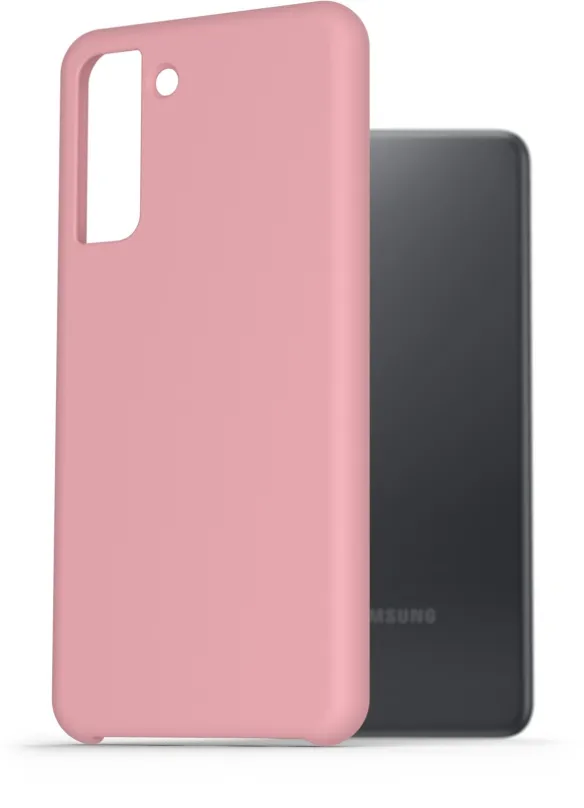 Kryt na mobil AlzaGuard Premium Liquid Silicone Case pre Samsung Galaxy S21 5G ružové