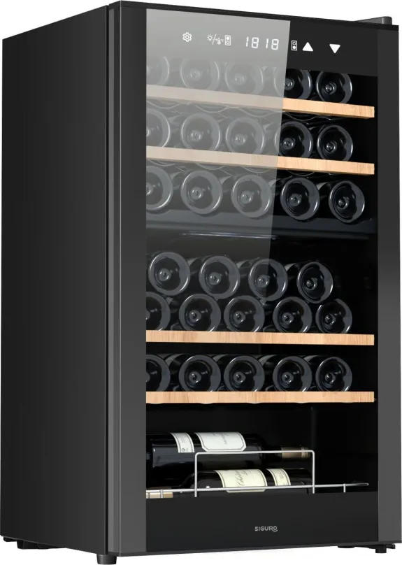 Vinotéka SIGURO WC-G331B Dual Wine, energetická trieda G, samostatne stojaca s kompresorom