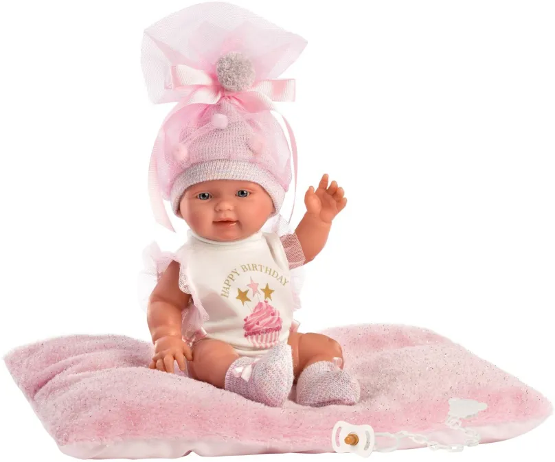 Bábika Llorens 26316 New Born Dievčatko - realistická bábika bábätko s celovinylovým telom - 26 cm