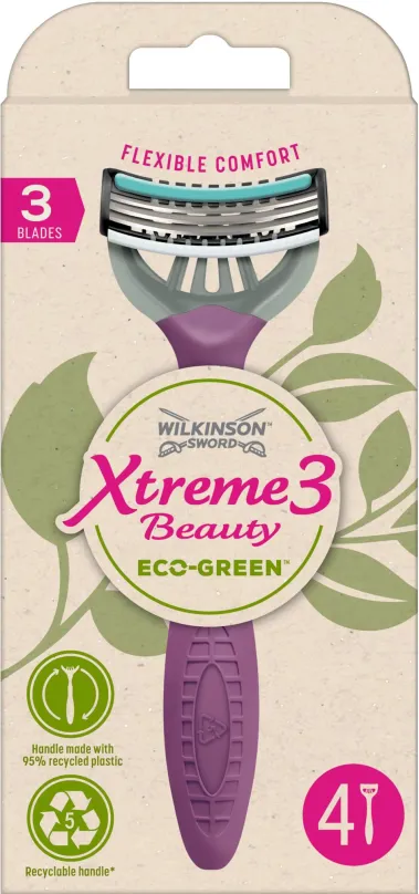 Dámska holítka WILKINSON Xtreme3 Beauty ECO Green 4 ks