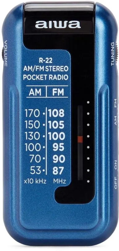 Rádio AIWA Prenosné vreckové rádio so slúchadlami do uší R-22BL
