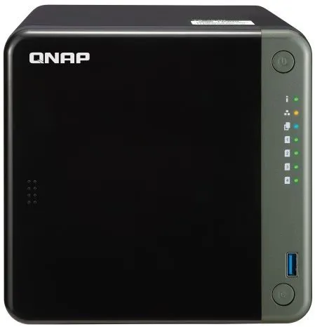 NAS QNAP TS-453D-4G, 4×, CPU Intel Celeron 2 GHz, 4 GB DDR4 (max. 8 GB), 2 × USB 3.2 Gen