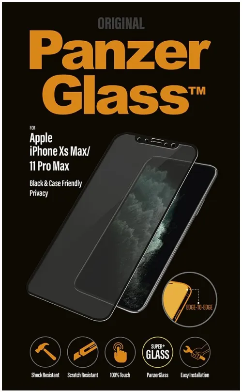 Ochranné sklo PanzerGlass Edge-to-Edge Privacy pre Apple iPhone XS Max / 11 Pro Max čierne