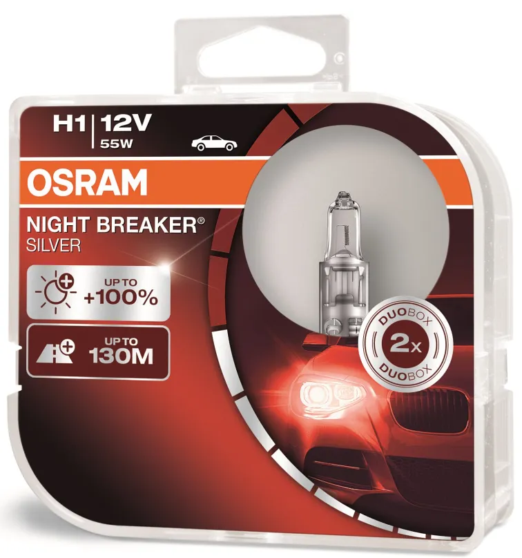 Autožiarovka OSRAM H1 Night Breaker SILVER + 100%, 2ks