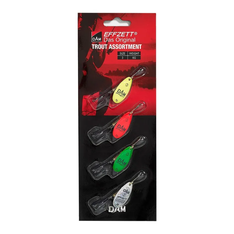 Effzett Trblietka Trout Spinner Assortment 6g Veľkosť 3 4ks