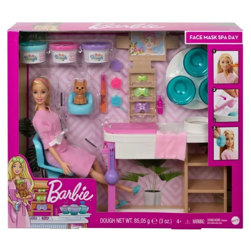 Mattel Barbie Salón krásy herný set s beloškou, GJR84