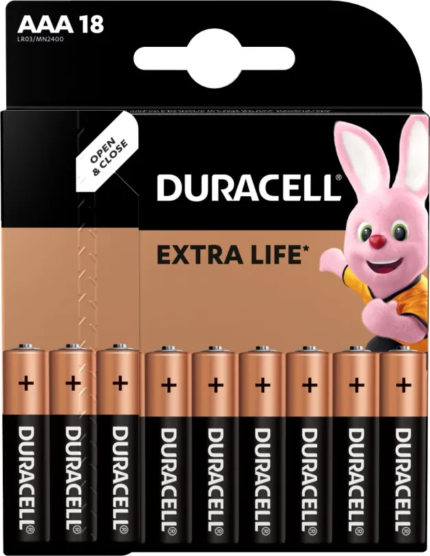 Jednorazová batéria Duracell Basic alkalická batéria 18 ks (AAA)