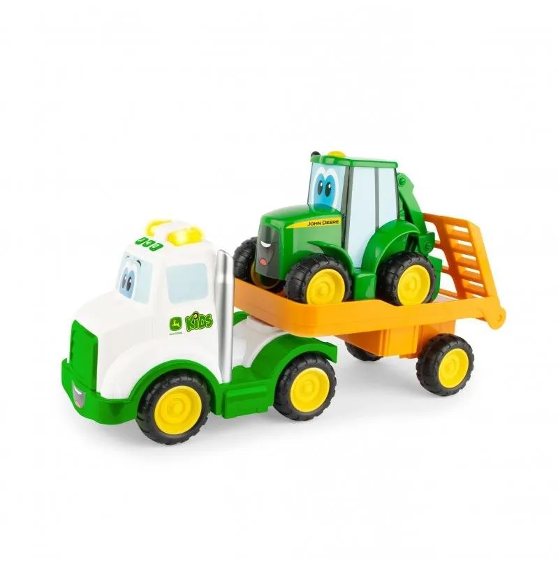 JD Kids John Deere - Traktor Johny s ťahačom 37 cm