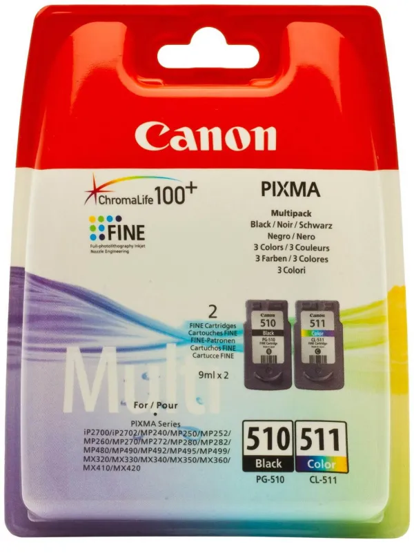 Cartridge Canon PG-510 + CL-511 multipack čierna, farebná