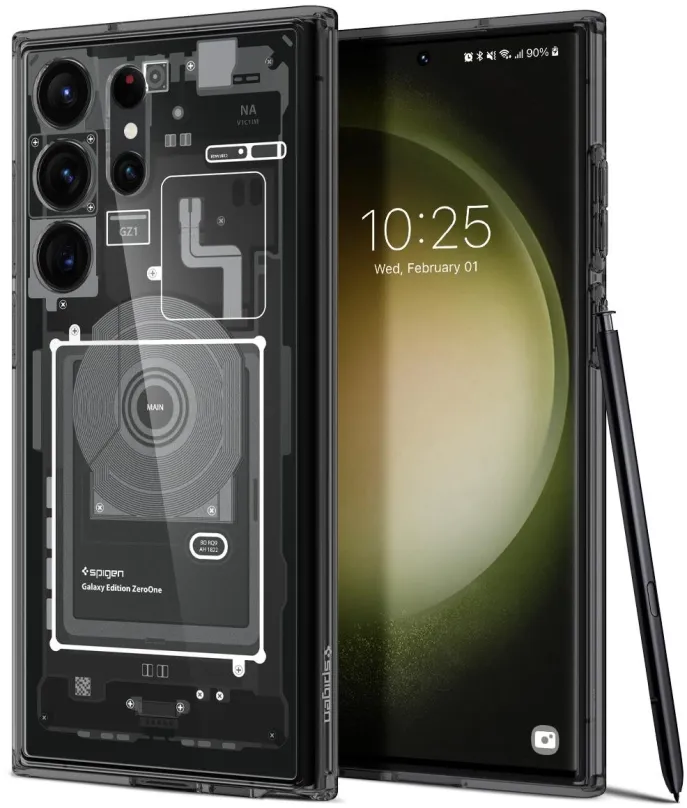 Kryt na mobil Spigen Ultra Hybrid Zero One Samsung Galaxy S23 Ultra, pre Samsung Galaxy S2