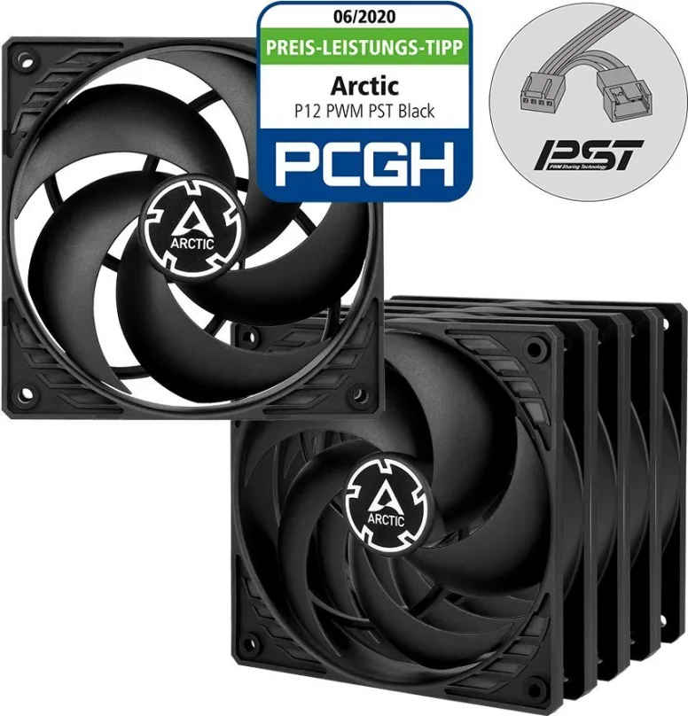 Ventilátor pre PC ARCTIC P12 PWM PST Value pack (5ks)