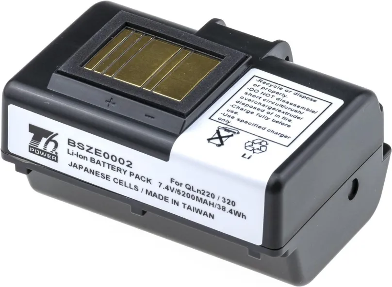 Nabíjacia batéria T6 Power pre Zebra ZQ520, Li-Ion, 5200 mAh (38,4 Wh), 7,4 V