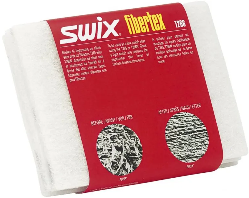 Lyžiarske príslušenstvo Swix Fibertex jemný biely, 3ks 110x150mm