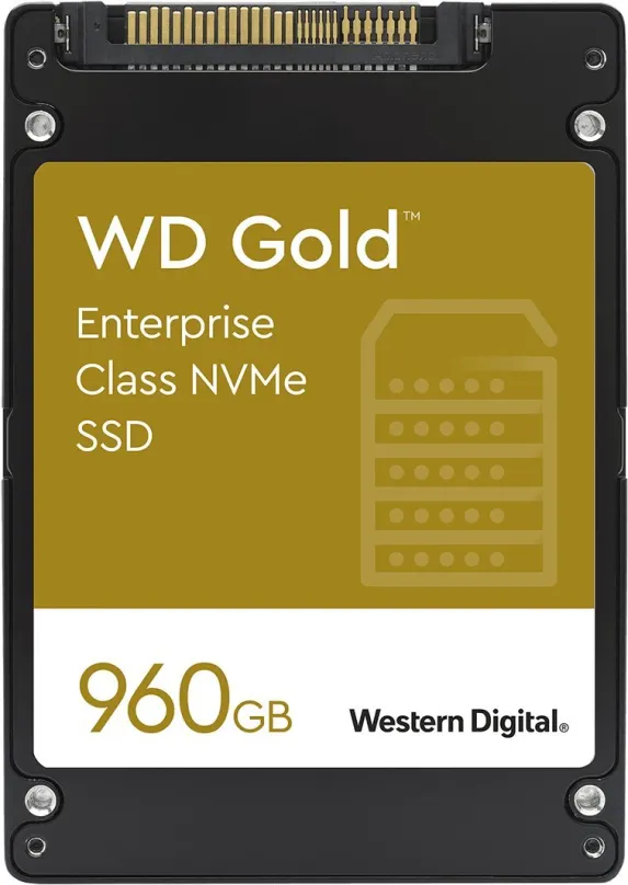 SSD disk WD Gold SSD 960GB, U.2, PCIe 3.1 x4 NVMe, rýchlosť čítania 3000MB/s, rýchlosť záp