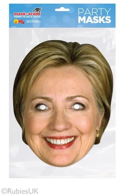 Karnevalová maska Hillary Clinton - maska celebrít