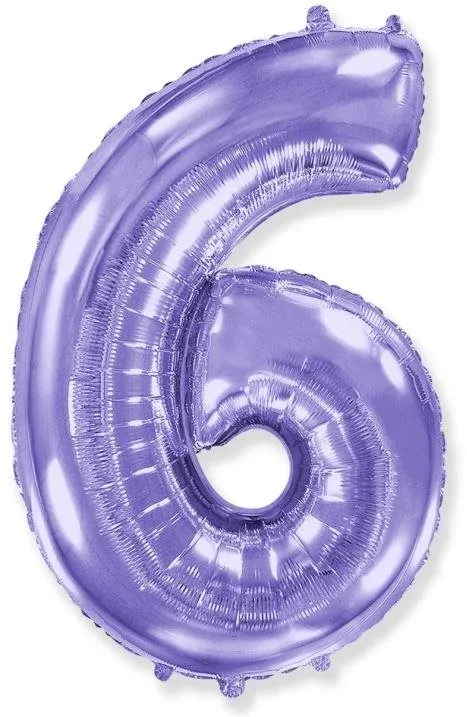 Balóniky Balón fóliový číslica fialová - lila 102 cm - 6