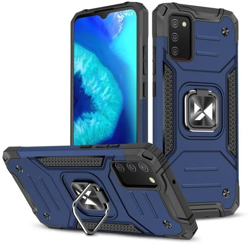 Kryt na mobil Ring Armor plastový kryt Samsung Galaxy A03s, modrý