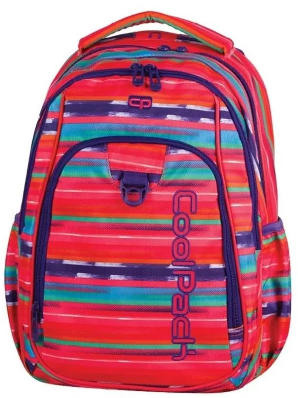 Školský batoh COOLPACK Červený Strike Texture stripes