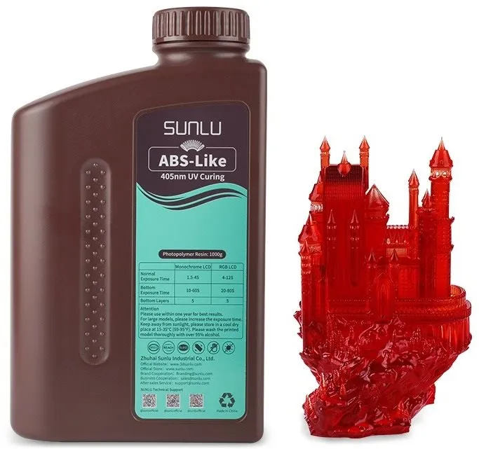 UV resin Sunl ABS Like Resin Clear Red