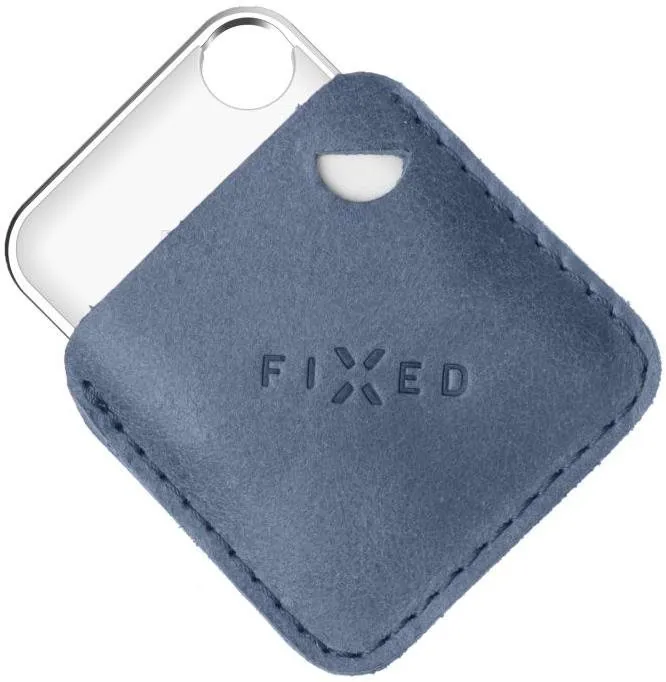 Bluetooth lokalizačný čip FIXED Case for Tag z pravej hovädzej kože s Tagom podpora Find My modré