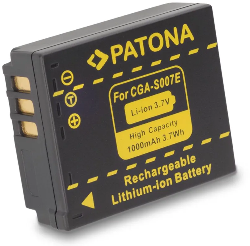 Batérie pre fotoaparát Paton pre Panasonic CGA-S007E Li-Ion 1000mAh Li-Ion