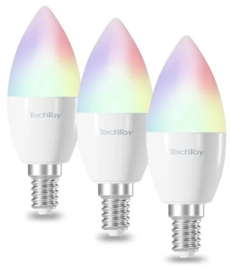 LED žiarovka TechToy Smart Bulb RGB 4,4 W E14 3pcs set