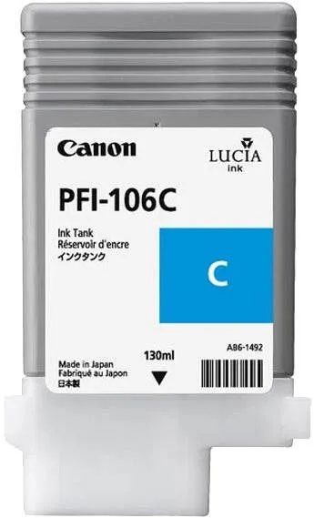 Cartridge Canon PFI-106C azúrová