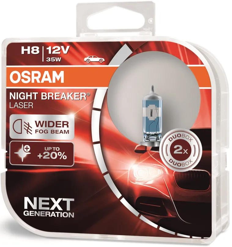 Autožiarovka OSRAM H8 Night Breaker Laser Next Generation + 150%, 2ks