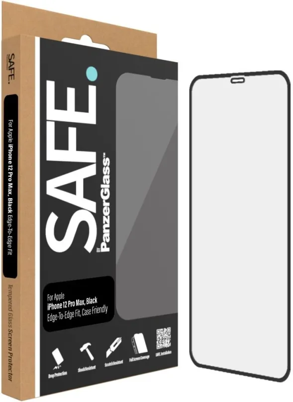 Ochranné sklo SAFE. by Panzerglass Apple iPhone12 Pre Max čierny rámček